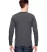 6100 Bayside Adult Long-Sleeve Cotton Tee in Charcoal back view