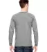 6100 Bayside Adult Long-Sleeve Cotton Tee in Dark ash back view
