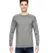 6100 Bayside Adult Long-Sleeve Cotton Tee in Dark ash front view