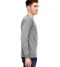 6100 Bayside Adult Long-Sleeve Cotton Tee in Dark ash side view