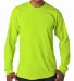 6100 Bayside Adult Long-Sleeve Cotton Tee in Lime green front view