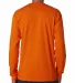 6100 Bayside Adult Long-Sleeve Cotton Tee in Bright orange back view