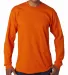 6100 Bayside Adult Long-Sleeve Cotton Tee in Bright orange front view