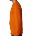 6100 Bayside Adult Long-Sleeve Cotton Tee in Bright orange side view