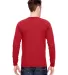 6100 Bayside Adult Long-Sleeve Cotton Tee in Red back view