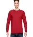 6100 Bayside Adult Long-Sleeve Cotton Tee in Red front view