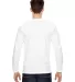 6100 Bayside Adult Long-Sleeve Cotton Tee in White back view