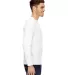 6100 Bayside Adult Long-Sleeve Cotton Tee in White side view