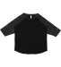 6130 LA T Youth Vintage Baseball T-Shirt in Black/ storm cmo front view