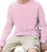 6201 LA T Youth Fine Jersey Long Sleeve T-Shirt in Pink front view