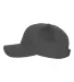 6363 Yupoong Solid Brushed Cotton Twill Cap DARK GREY side view