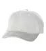 6363 Yupoong Solid Brushed Cotton Twill Cap WHITE front view