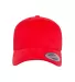 6363 Yupoong Solid Brushed Cotton Twill Cap RED front view