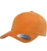 6363 Yupoong Solid Brushed Cotton Twill Cap ORANGE front view