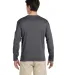 64400 Gildan Adult Softstyle Long-Sleeve T-Shirt in Charcoal back view