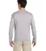64400 Gildan Adult Softstyle Long-Sleeve T-Shirt in Rs sport grey back view