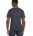 64V00 Gildan Adult Softstyle V-Neck T-Shirt in Charcoal back view