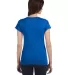 64V00L Gildan Junior Fit Softstyle V-Neck T-Shirt in Royal blue back view