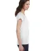 64V00L Gildan Junior Fit Softstyle V-Neck T-Shirt in White side view