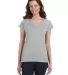 64V00L Gildan Junior Fit Softstyle V-Neck T-Shirt in Rs sport grey front view