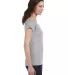 64V00L Gildan Junior Fit Softstyle V-Neck T-Shirt in Rs sport grey side view