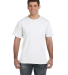 6901 LA T Adult Fine Jersey T-Shirt in White front view