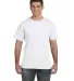 6901 LA T Adult Fine Jersey T-Shirt WHITE front view
