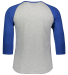 6930 LA T Adult Vintage Baseball T-Shirt in Vn hth/ vn royal back view