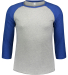 6930 LA T Adult Vintage Baseball T-Shirt in Vn hth/ vn royal front view