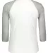 6930 LA T Adult Vintage Baseball T-Shirt WHITE/ VIN HTHR back view