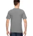 7100 Bayside Adult Short-Sleeve Tee with Pocket in Dark ash back view