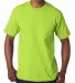 7100 Bayside Adult Short-Sleeve Tee with Pocket in Lime green front view