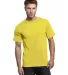 7100 Bayside Adult Short-Sleeve Tee with Pocket in Yellow front view