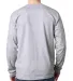 8100 Bayside Adult Long-Sleeve Cotton Tee with Poc in Ash back view