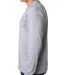 8100 Bayside Adult Long-Sleeve Cotton Tee with Poc in Ash side view