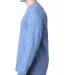 8100 Bayside Adult Long-Sleeve Cotton Tee with Poc in Carolina blue side view