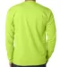 8100 Bayside Adult Long-Sleeve Cotton Tee with Poc in Lime green back view