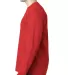 8100 Bayside Adult Long-Sleeve Cotton Tee with Poc in Red side view