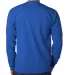 8100 Bayside Adult Long-Sleeve Cotton Tee with Poc in Royal blue back view
