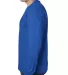 8100 Bayside Adult Long-Sleeve Cotton Tee with Poc in Royal blue side view