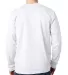8100 Bayside Adult Long-Sleeve Cotton Tee with Poc in White back view