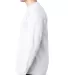 8100 Bayside Adult Long-Sleeve Cotton Tee with Poc in White side view