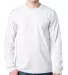 8100 Bayside Adult Long-Sleeve Cotton Tee with Pocket Catalog catalog view