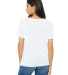 BELLA 8815 Womens Flowy V-Neck T-shirt in White back view