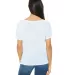 BELLA 8815 Womens Flowy V-Neck T-shirt in Blue marble back view