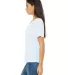 BELLA 8815 Womens Flowy V-Neck T-shirt in Blue marble side view