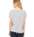 BELLA 8815 Womens Flowy V-Neck T-shirt in Athletic heather back view