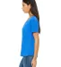 BELLA 8815 Womens Flowy V-Neck T-shirt in Tr royal triblnd side view