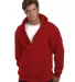 900 Bayside Adult Hooded Full-Zip Blended Fleece in Cardinal front view