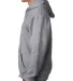 900 Bayside Adult Hooded Full-Zip Blended Fleece in Dark ash side view